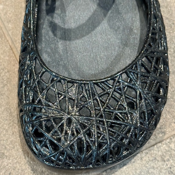 Mini Melissa Campana Papel black/silver glitter shoes - Picture 4 of 9